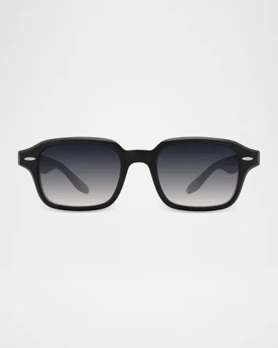 Barton Perreira Men & Apos;s Remi Acetate Rectangle Sunglasses In Black