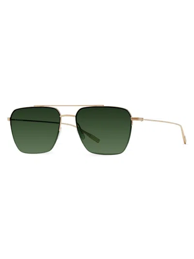 Barton Perreira Men's Armstrong 55mm Aviator Sunglasses In Multi