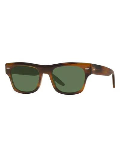 Barton Perreira Men's Blackwell 53mm Rectangle Sunglasses In Multi