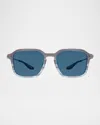 Barton Perreira Men's Delon Acetate And Titanium Rectangle Sunglasses