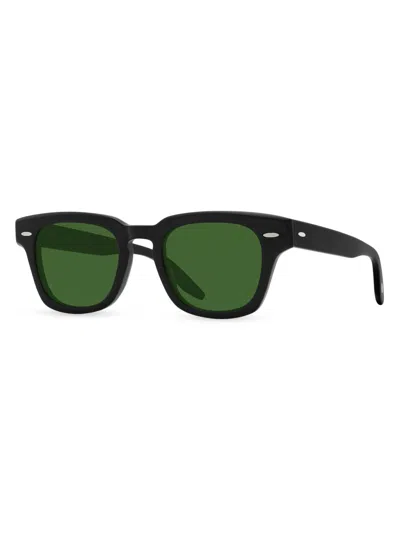 Barton Perreira Men's Frederick 47mm Rectangular Sunglasses In Green
