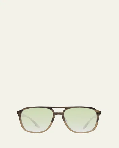 Barton Perreira Men's Gyalis Acetate Navigator Frames In Brown