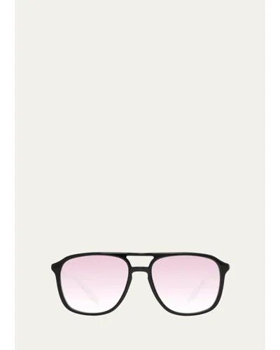 Barton Perreira Men's Gyalis Acetate Square Sunglasses In Yellow