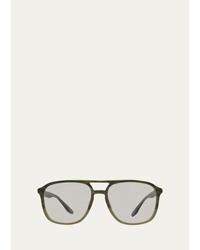 Barton Perreira Men's Gyalis Acetate Square Sunglasses In Yellow