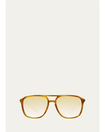 Barton Perreira Men's Gyalis Sun Acetate Aviator Sunglasses In Multi