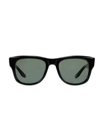 Barton Perreira Men's Kuhio Rectangle Sunglasses In Bla/sap