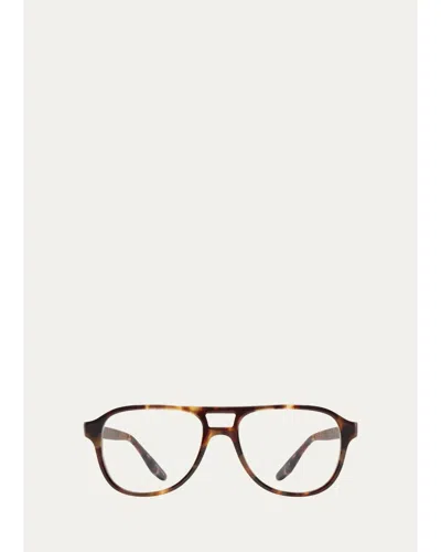 Barton Perreira Men's Mirando Acetate Aviator Eyeglasses In Brown
