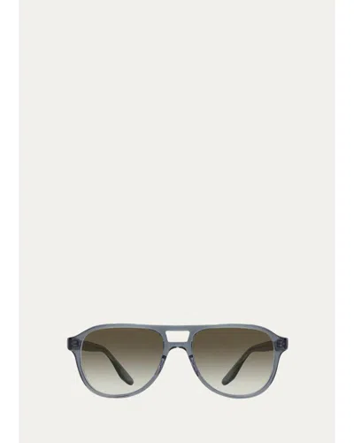 Barton Perreira Men's Mirando Acetate Aviator Sunglasses In Brown