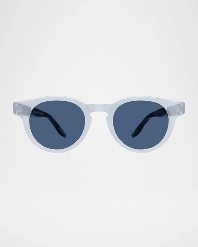 Barton Perreira Men's Oxford Acetate Round Sunglasses