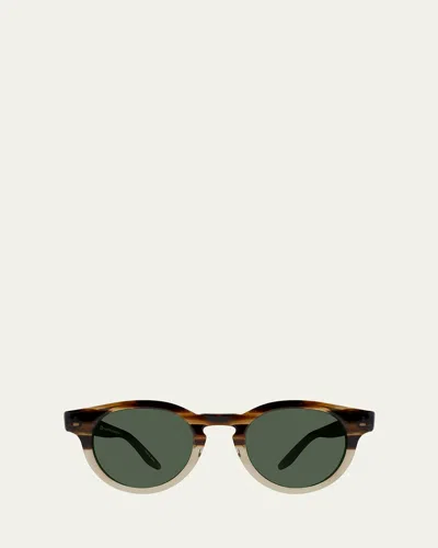 Barton Perreira Men's Oxford Acetate Round Sunglasses