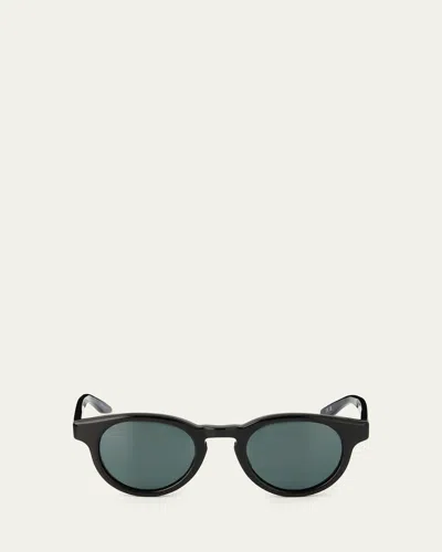 Barton Perreira Men's Oxford Round Acetate Sunglasses In Black