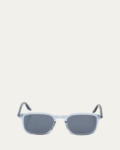 Barton Perreira Men's Raymond Square Acetate Sunglasses In Blue