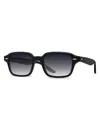 Barton Perreira Men's Remi 51mm Rectangular Sunglasses In Black