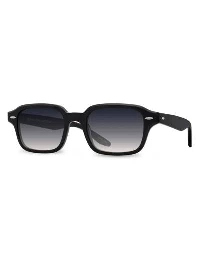 Barton Perreira Men's Remi 51mm Rectangular Sunglasses In Black
