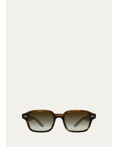 Barton Perreira Men's Remi Acetate Square Sunglasses In Yellow