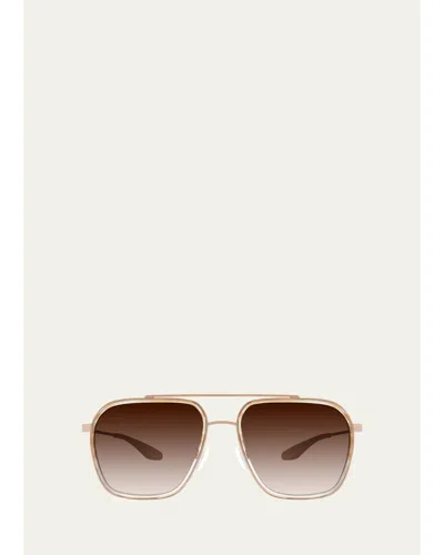 Barton Perreira Men's Rizzo Acetate Aviator Sunglasses In Red