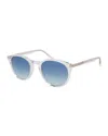 BARTON PERREIRA MEN'S ROUND GRADIENT TRANSPARENT ACETATE SUNGLASSES