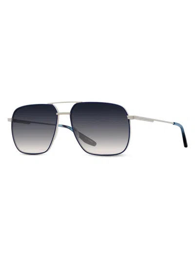 Barton Perreira Men's Royale 61mm Aviator Sunglasses In Silver