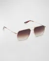 Barton Perreira Men's Royale Titanium Aviator Sunglasses In Brown