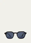 Barton Perreira Men's Tucker Zyl Square Sunglasses In Blue