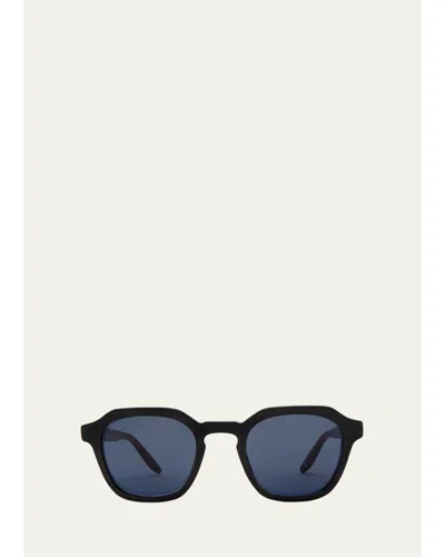 Barton Perreira Men's Tucker Zyl Square Sunglasses In Black