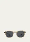 Barton Perreira Men's Tucker Zyl Square Sunglasses In Gray