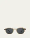 Barton Perreira Men's Winton Acetate Square Sunglasses In Green