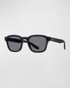 Barton Perreira Men's Winton Acetate Square Sunglasses In Black
