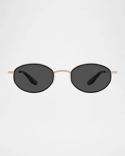 Barton Perreira Mileva 48mm Oval Sunglasses In Gray