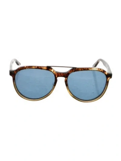 Pre-owned Barton Perreira Mogul Aviator Sunglasses In Brown