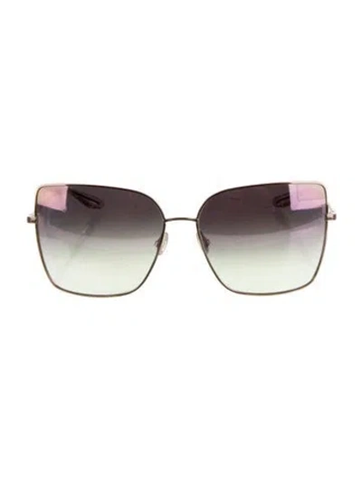 Pre-owned Barton Perreira Mystere Oversize Sunglasses In Gold