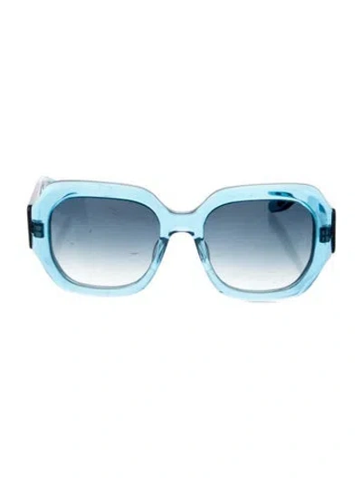 Pre-owned Barton Perreira Oversize Gradient Sunglasses In Blue