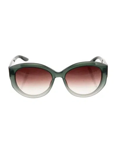 Pre-owned Barton Perreira Oversize Gradient Sunglasses In Blue