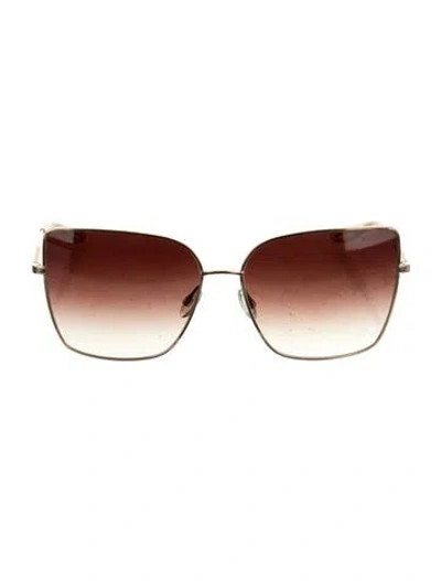 Pre-owned Barton Perreira Oversize Gradient Sunglasses In Brown