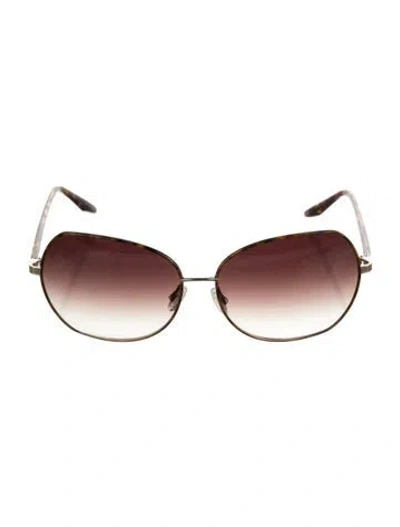 Pre-owned Barton Perreira Oversize Gradient Sunglasses In Brown