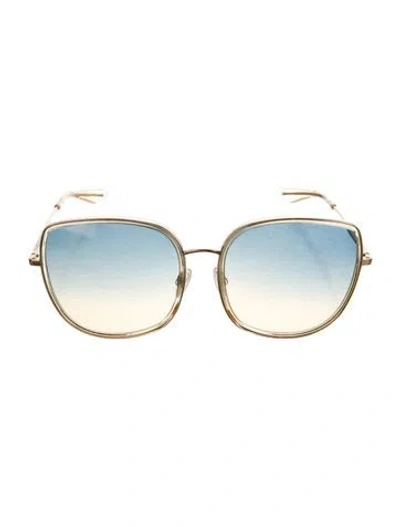 Pre-owned Barton Perreira Oversize Gradient Sunglasses In Gold