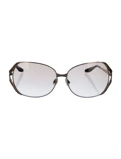 Pre-owned Barton Perreira Oversize Gradient Sunglasses In Gold
