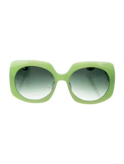 Pre-owned Barton Perreira Oversize Gradient Sunglasses In Green