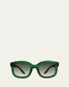 Barton Perreira Quannah Acetate Square Sunglasses In Quannah Clover Julep