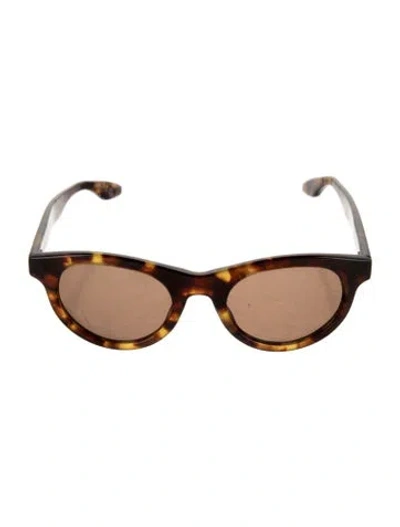 Pre-owned Barton Perreira Rainey Round Sunglasses In Brown