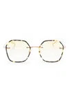 Barton Perreira Rhonda Sunglasses In Gold