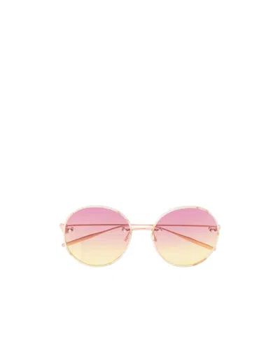 Barton Perreira Rigby Round-frame Acetate And Rose-gold Tone Sunglasses In Pink