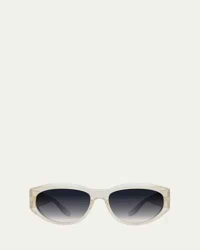Barton Perreira Robinson 56mm Acetate Oval Sunglasses In Black