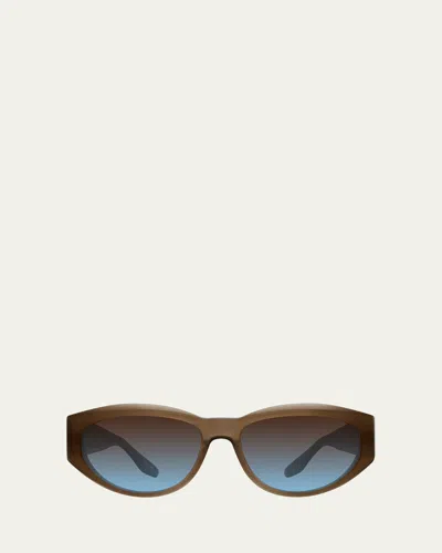 Barton Perreira Robinson 56mm Rectangular Sunglasses In Brown