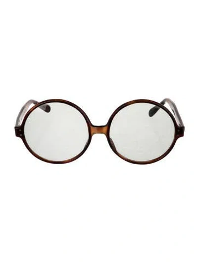 Pre-owned Barton Perreira Round Clear Sunglasses In Brown