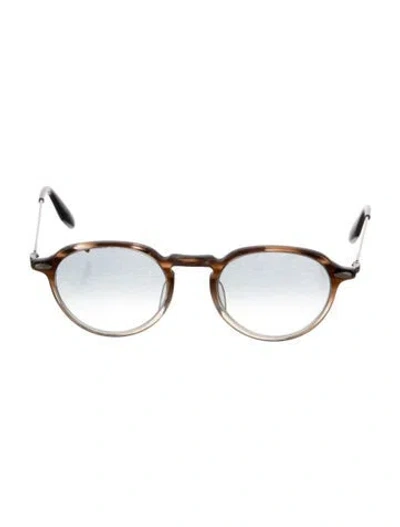 Pre-owned Barton Perreira Round Eyeglasses In Brown