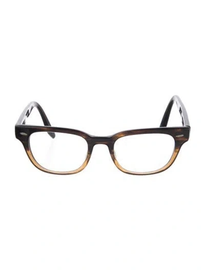 Pre-owned Barton Perreira Round Eyeglasses In Brown