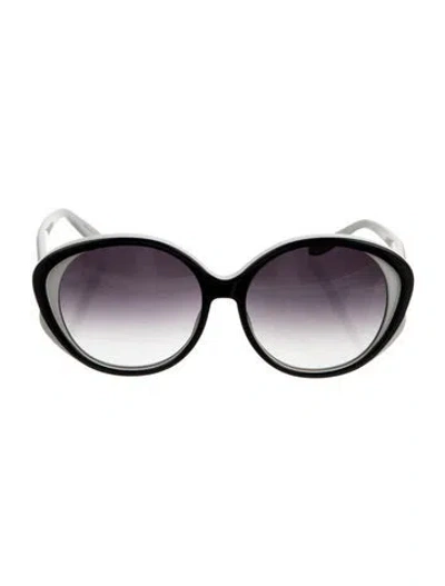 Pre-owned Barton Perreira Round Gradient Sunglasses In Black
