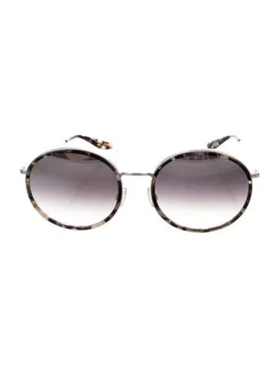 Pre-owned Barton Perreira Round Gradient Sunglasses In Gray