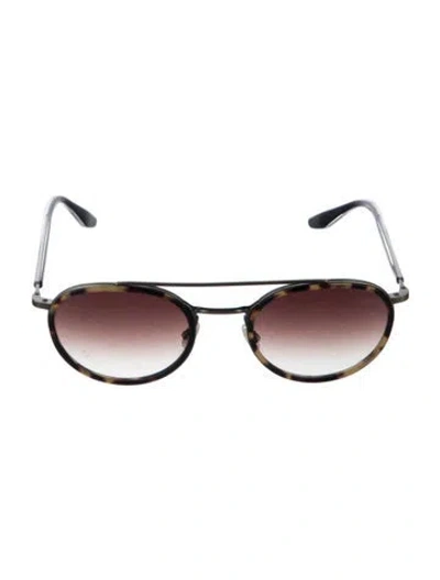 Pre-owned Barton Perreira Round Gradient Sunglasses In Neutrals